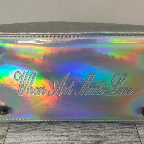 Sharif Legacy Logo Mirror Metallic City Satchel - Picture 8 of 15